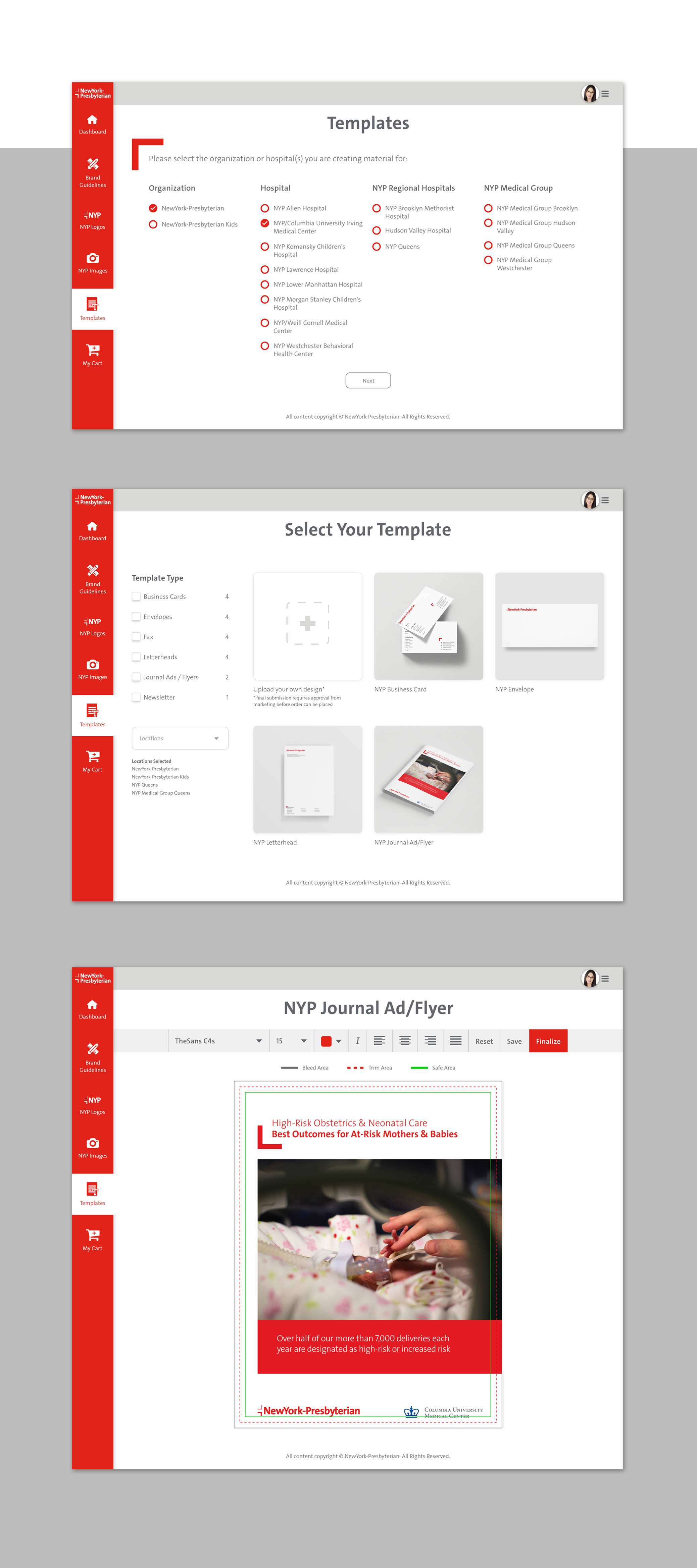 NYP brand portal template mockup